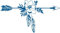 CLICKANDPRINT Aufkleber » Pfeil mit Blumen und Federn, 30x16,3cm, Enzianblau • Wandtattoo/Wandaufkleber / Wandsticker/Wanddeko / Vinyl