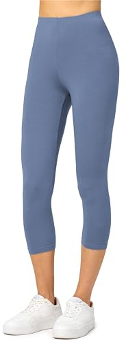 Merry Style Damen Leggings 3/4 Capri Leggings aus Viskose MS10-144 (Jeans, 3XL)
