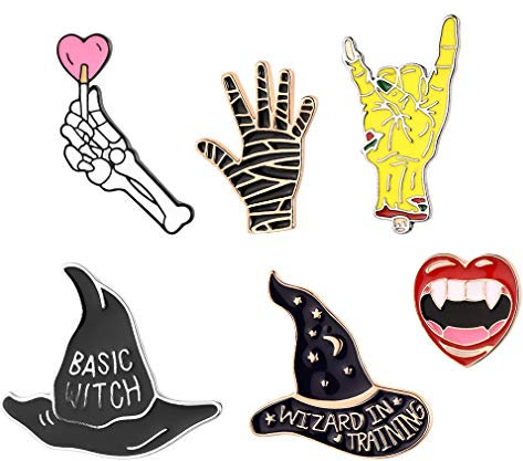 Broche Femme Rock Lot de Broche Épingle Arc en Ciel DIY Vêtements Sacs à Dos Vestes Bijoux Décoration