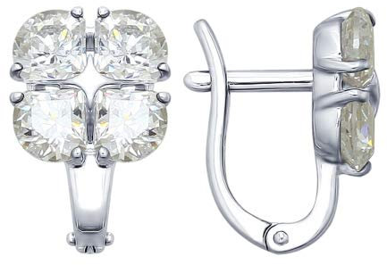 Damenohrringe aus 925 Sterling Silber mit Zirkonia Steine Echtschmuck bei Secretforyou