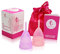 Exqline Menstruationstasse Set - Kleine 20ml x 2 Stück, Wiederverwendbares Menstruationstasse aus Medizinischem Silikon, Alternative zu Tampons/Binden