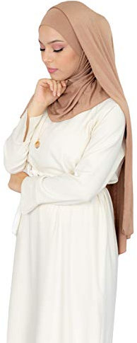 Lamis Hijab – Hijab zum Einfädeln, komplett Jersey HE300 (Nude)