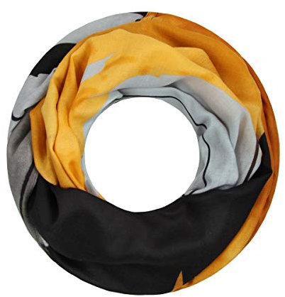 Majea Damen Loop Schal - gemustert, schwarz Damen Artikel-Nr.441419