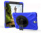 JZ 360 Degrees Kickstand Funda Cover Compatible with Samsung Galaxy Tab S3 9.7 (SM-T820,T825,T827) Stand Funda with Wrist Strap and Shoulder Strap - Blue