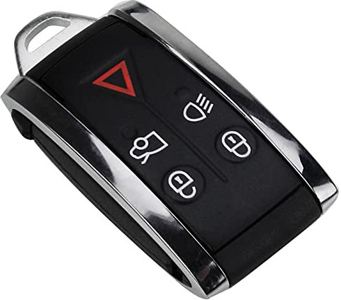 5 Button Smart Key Case with Uncut Key Blade for Jaguar XF XK XKR 2007 2008 2009 2010 2012 X-Type S-Type