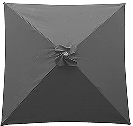 KAISUN Telo di Ricambio per Ombrellone, 2X2m Tavolo Esterno Baldacchino Sostituzione Parasole Copertura, Protezione UV in Poliestere (Grigio)