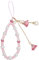 Handy Perlen Lanyard Handykette Perlen Handyanhänger, Anti-Verlorene Handykette Vintage Blume Böhmische Schlüsselband Kette Mobile Phone Hängende Schnur Handy-Schmuck für Frauen Damen, Rosa
