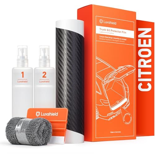 Luxshield Ladekantenschutz Folie für Citroën Berlingo 3 (III) K9 I 2018-2025 - Stoßstangenschutz, Kratzschutz, Lackschutzfolie - Carbon Schwarz