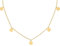 Nuoli® Kette Gold Plättchen Damen (40 + 5cm verstellbar) kette Coin für Damen aus wasserfestem Edelstahl mit Geschenkverpackung