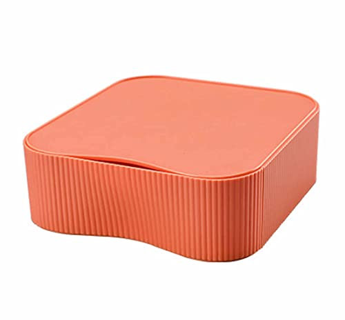 TUKA-i-AKUT Organizzatore Impilabile Cassettiera Scatola Portaoggetti da Tavolo, Portautensili Combinabile Flessibile Portautensili, da Scrivania, per Trucchi, Cosmetici, 23x22x8 cm TKD8610 Arancia