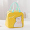 Bolsa de almuerzo Kawaii para niñas, bonita lonchera aislada, estética japonesa, de dibujos animados de gran capacidad, bolsa de almuerzo Bento (amarillo)