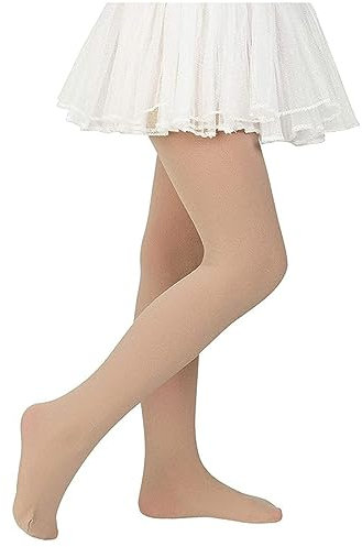 Zando Ballettstrumpfhose Kinder Mädchen Elastisch Strumpfhose Baby Tanzstrumpfhose Anti-Rutsch Atmungsaktiv Farbe 3-6 Jahre (Tag Size M)