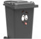 Finest Folia Aufkleber Gesicht Augen und Mund Sticker Mülltonnenaufkleber für Mülltonne Mülleimer Kühlschrank Toilette Deko selbstklebend wetterfest R206 (08 Blöde)