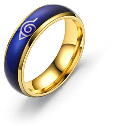 YAHOYA Japanischer Stil Animation Cosplay Ring Edelstahl Schmuck Titan Stahl Männer Ring Temperaturänderung