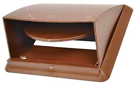 SPARES2GO Universal Tumble Dryer Wall Outlet 110mm 4 54mm 2 Cowled Vent Hose Grill Rectangular Brown Spigot