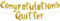 Goldfarbenes Glitzer-Banner mit Aufschrift Congratulations Quitter, Partyzubehör zum Ruhestand, Geschenke und Dekorationen