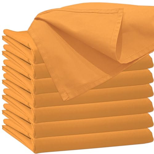 Glatte Bettlaken ohne Gummizug Bettlaken 200 x 220 cm Orange Uni Baumwolle Einfache Klassische Hotel Bettücher ohne Spanngummi Laken Leintuch Haushaltstuch Doppelbett Singles Einzelbett