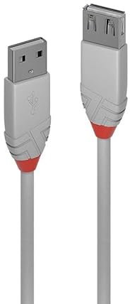 PRENDELUZ Câble USB 2.0 type A 3 mètres vers type A gris mâle - femelle pour jeux de console/appareils photo numériques/webcam/imprimantes/souris