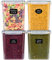 MUUKAIII 5,2L Boite Rangement Cuisine Lot de 4, Boîte Hermetiques Alimentaires en Plastique Sans BPA, Organiseur de Cuisine pour Farine Sucre Cereales Pâtes, Boite de Conservation Alimentaire
