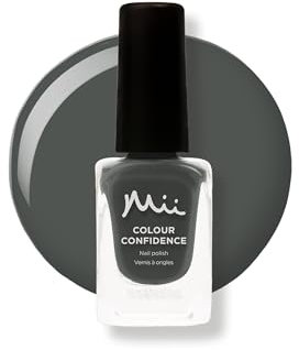 Mii Colour Confidence Quick Dry Nail Polish | Long Lasting & Fast Drying | Strengthening Nail Polish with Nourishing Formula | 14ml | Snowcloud, Stone Grey
