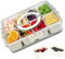 LANMANUO Divided Serving Tray with Lid Snack Box Container and Handle Snack Tray Storage Organizer for Veggie, Fruit, Candy, Nuts - Serving Platter for Picnic, Party, Holidays and Travel