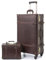 Urecity Koffer Vintage mit 4 Rollen Trolley Koffer Reisekoffer Leicht Retro Hartschalen Koffer 2-Teilig mit 12 Zoll Kleines Köfferchen (Krokodil-Prägung Braun, S(12)+M(20))