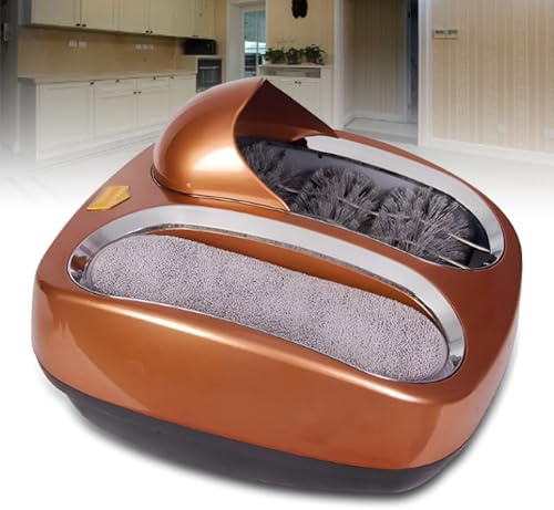 FURLOU Intelligent Automatic Induction Shoe Cleaner, Sole Cleaning Machine, Boots Shoes Sole Water Brushing Machine, Fully Automatic Sensor Switch, for Homes, Dust-free Workshops, Hotels, Airports A