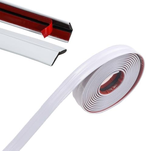 Inside & Outside Corner Trim,Tile Edging Trim Tile Trims and Edgings Wall Corner Protectors 2cm*6m Peel and Stick Molding Trim Baseboard Wall Trim Molding for Wall Corner Window Table White
