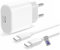 20W Chargeur Prise USB C pour iPhone 15 16 Plus/16 Pro/16 Pro Max, iPad Pro 13/12.9/11, iPad air 4/5, iPad Mini 6, Chargeur Bloc Rapide avec Câble de Charge Type-C vers C 2M, Adaptateur Secteur PD UE