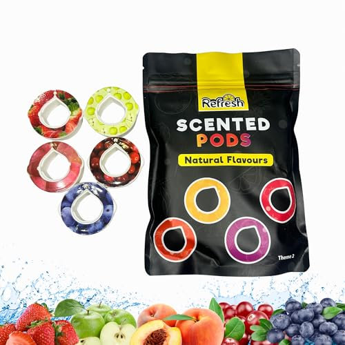 REFRESH Air Water Bottle Flavour Pods – Berry Bliss (5 Pack) | Scented Drink Enhancer | 0 Calorie | Fruity Taste Compatible Air and Other Aroma Pod Bottles