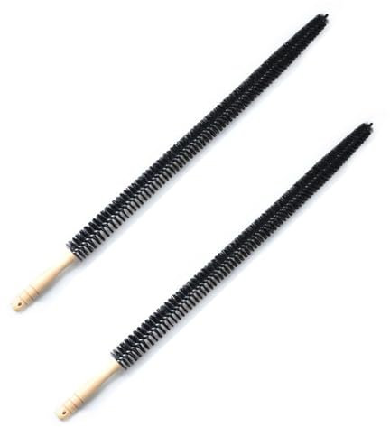CLKE 2Pcs Radiator Cleaner Brush, Flexible Long Thin Radiator Brush, Nylon Full Fur Dusting Brushes, Radiator Cleaner Brush Cleaning for Office and Home