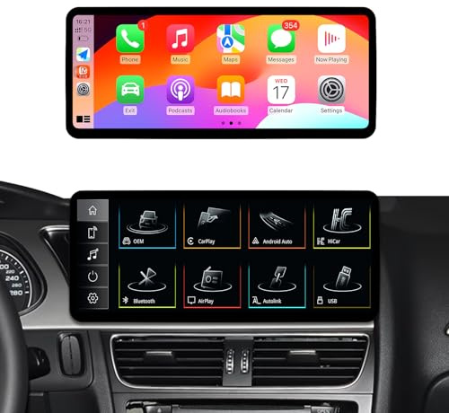 Ultra schmal 12,3 Zoll 1920 * 720 Auto Stereo für Audi B8 B8.5 A4 S4 A5 S5 RS4 RS5 2009-2016 mit Konzert/Symphonie Carplay Android Auto Radio Touchscreen Bluetooth (A4 / A5 Concert & Symphony)