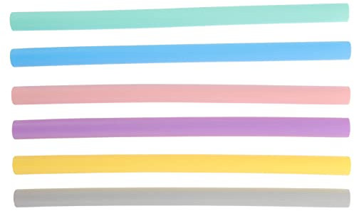 HAPINARY 6pièces Lot De Pailles Silicone Réutilisables Pour Longues Et Flexibles