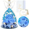 Cadeaux de Roses Eternelles pour Femmes, Cadeau Femme Roses Préservées dans des Figurines d'ange en Verre, Anges de Fleurs pour Maman Grand-mère, Epouse, Sœur, Petite Amie (Bleu Ciel)