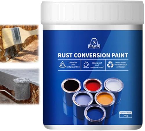 Wetterfeste Rostumwandlungsfarbe für Metall, 300g Rostumwandlungsfarbe für Metall, Auto, Zäune, Industrieanlagen, kein Mischen erforderlich (Rot)