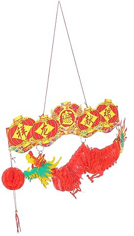 Holibanna Drache Hängelaterne Chinesische Frühlingsfest Drachenlaterne Neujahrsdeko Drachenlaterne Zum Aufhängen Als Dekoration Für Zuhause Und Party