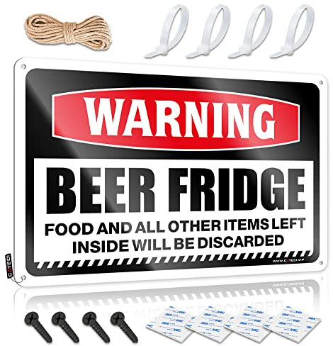 Door Signs For Bedroom Warning Beer Fridge Sign Bar Signs Vintage Cheers Tin Sign(20X30CM)