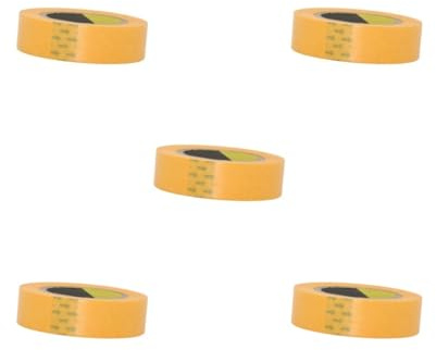 5 set of Model Roll Tapes Tools Model Making Tape Professional for Spray Paint, yellow, 1.8cm wide
