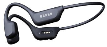 ZOVIMAX Bone Conduction Headphones, IPX8 Waterproof Swimming Headphones, Jet-black