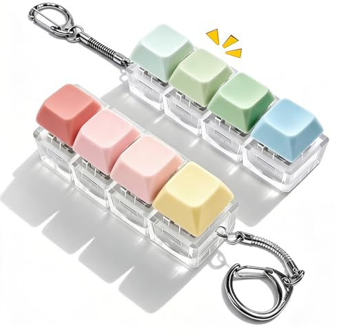 Quelcc 2 Stück Tastatur Fidget Spielzeug, Fidget Toys Erwachsene, Stressabbau Erwachsene, Tastatur Fidget Toy, Fidget Toy Set, Tastatur Schlüsselanhänger, Stressabbau Spielzeug für Männer und Frauen