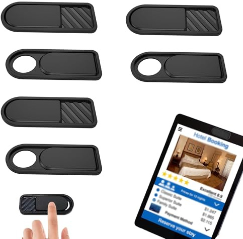 LEOUEANR 6Pcs Laptop Webcam Cover, Ultra-Thin Camera Privacy Shield for Tablet Computer Smartphone & PC