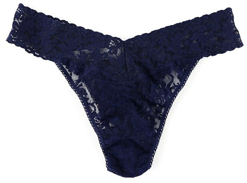 hanky panky Signature Lace Original Rise Thong, Navy