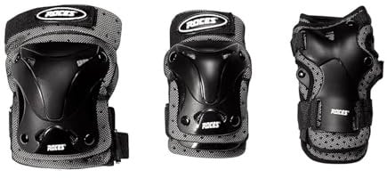 Roces Erwachsene 3 Pack Schützer Ventilated Schutzset, Black, M