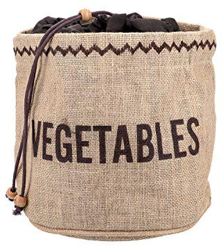 Natural Elements - Sac à Légumes en Toile de Jute, Marron, 21 x 21 x 20 cm