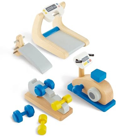 Hape - E3458 - Jeu d'Imitation en Bois - Maison de Poupées -Salle de Sport