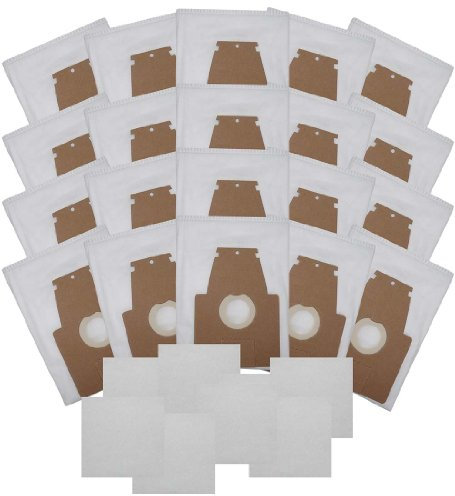 20 bolsas de aspiradora prémium aptas para Bosch BSG 81466 ergomaxx profesional, incluye 1 rollo de bolsas de basura de 16 l
