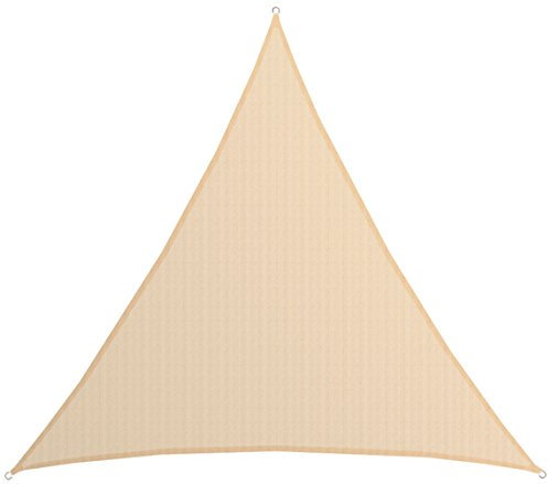 AMANKA Toldo UV - HDPE 6x6x6 Vela de Protección Solar Triangular - Techo para Balcón Jardín Beige