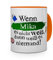 printplanet Tasse mit Namen Mika - Layout: Wenn Mika es Nicht weiß, dann weiß es niemand - Namenstasse, Kaffeebecher, Mug, Becher, Kaffee-Tasse - Farbe Orange