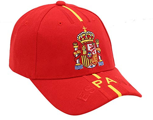 ANKEL Gorras con Letra españa (Rojo)