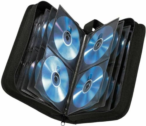 80 tasche porta CD DVD & organizer a portafoglio con maniglia per il trasporto